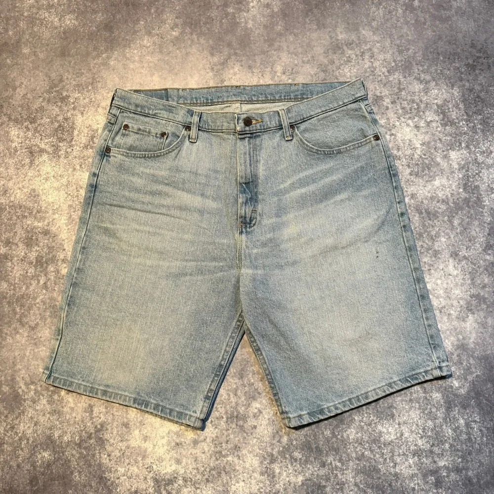 Vintage Wrangler Mens‎ Relaxed Fit Denim Jean Shorts Light Wash Size 36 Jorts